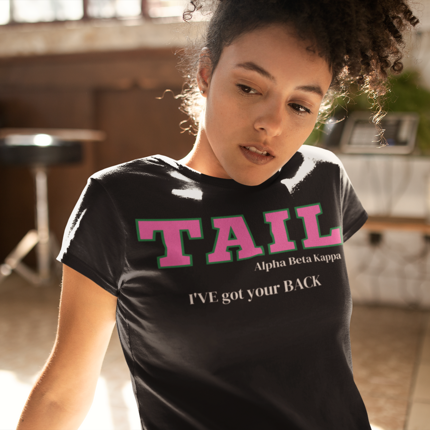 Pink and Green TAIL Customizable T-Shirt. FREE DOMESTIC SHIPPING!