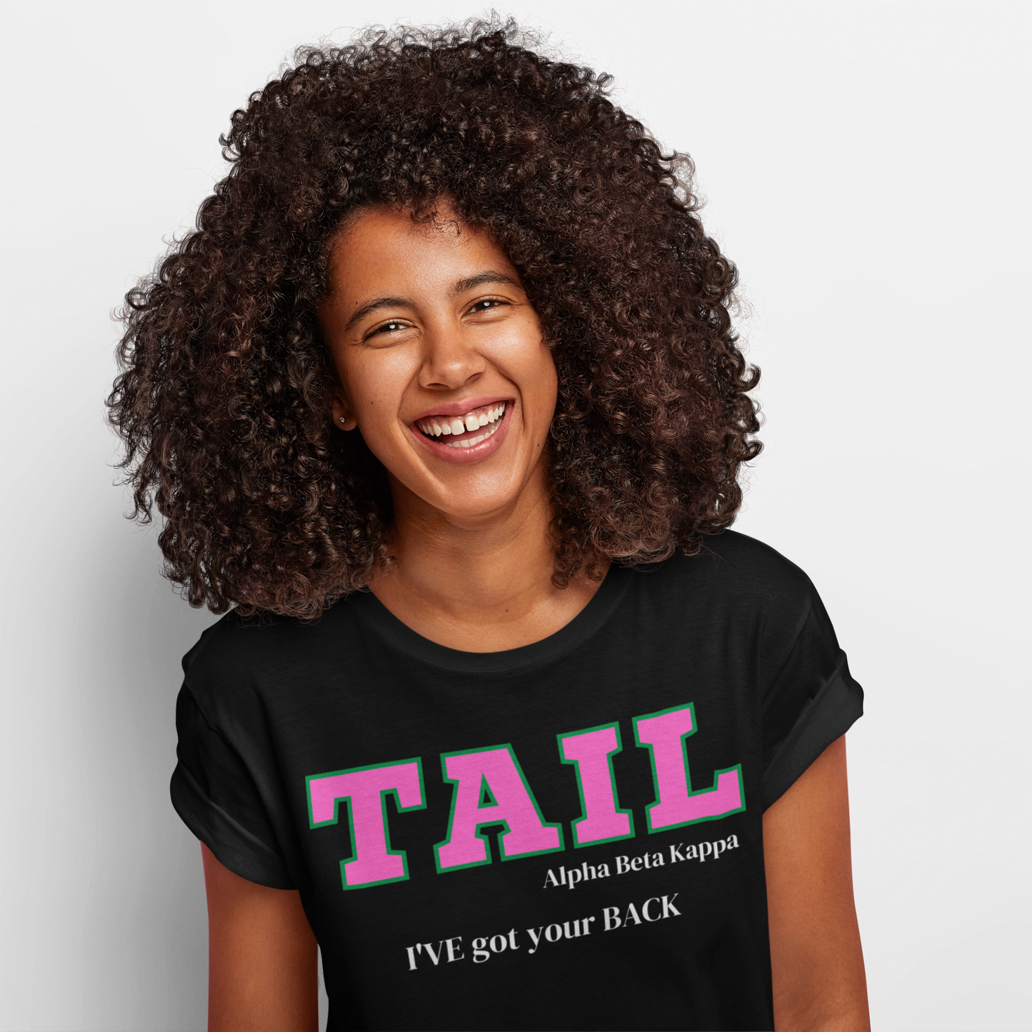 Pink and Green TAIL Customizable T-Shirt. FREE DOMESTIC SHIPPING!