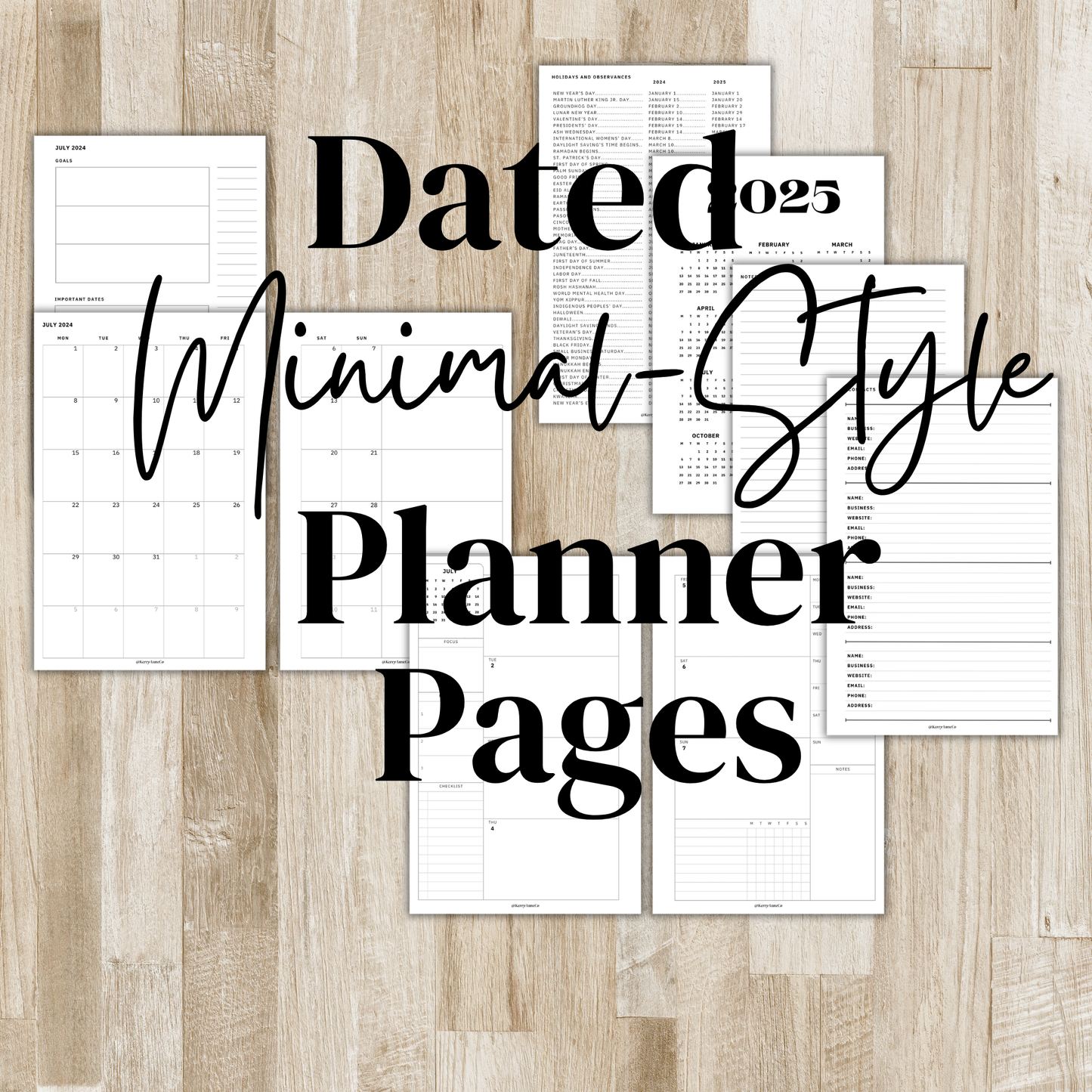 2025 Personalized Weekly Planner