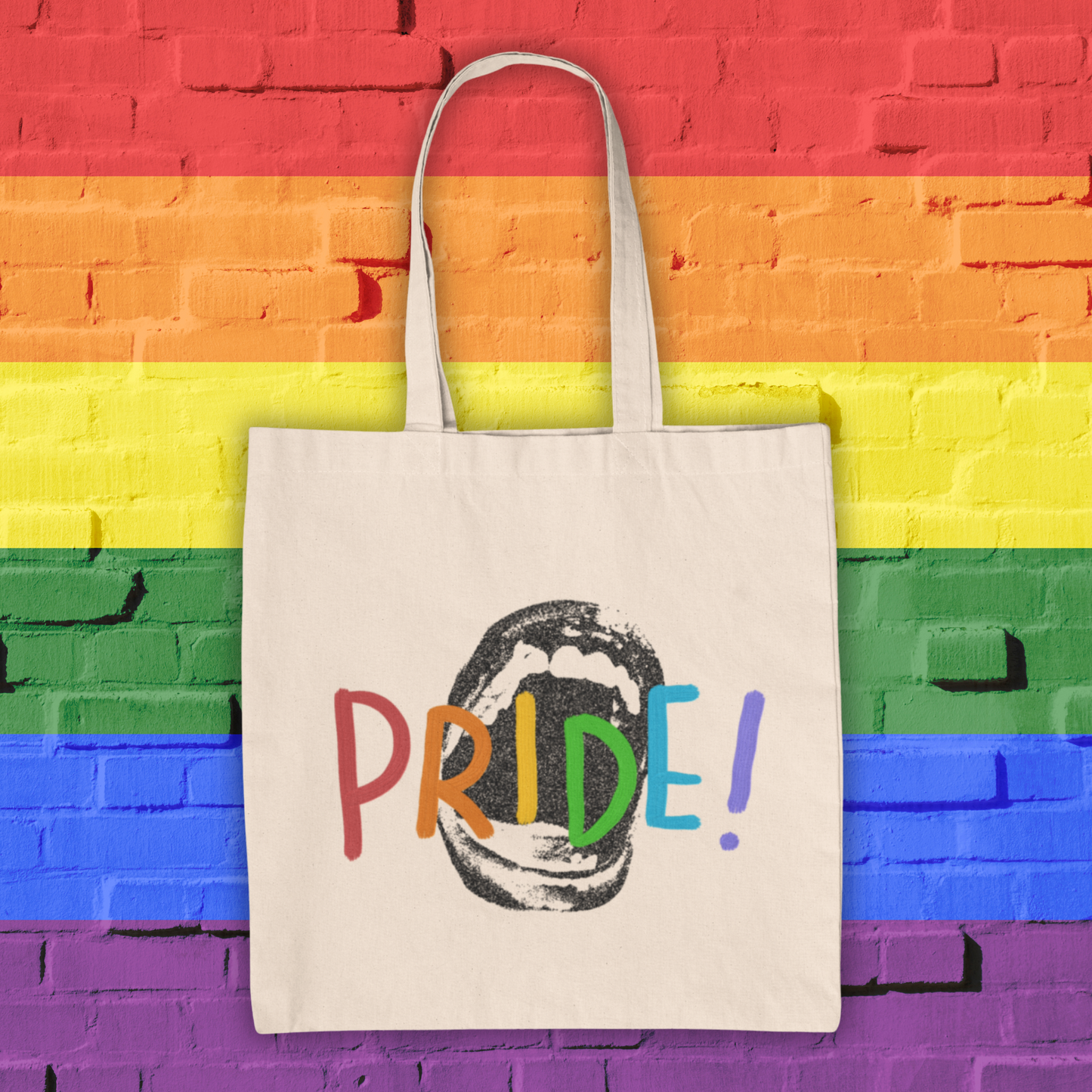 Shout PRIDE! Natural Tote Bag