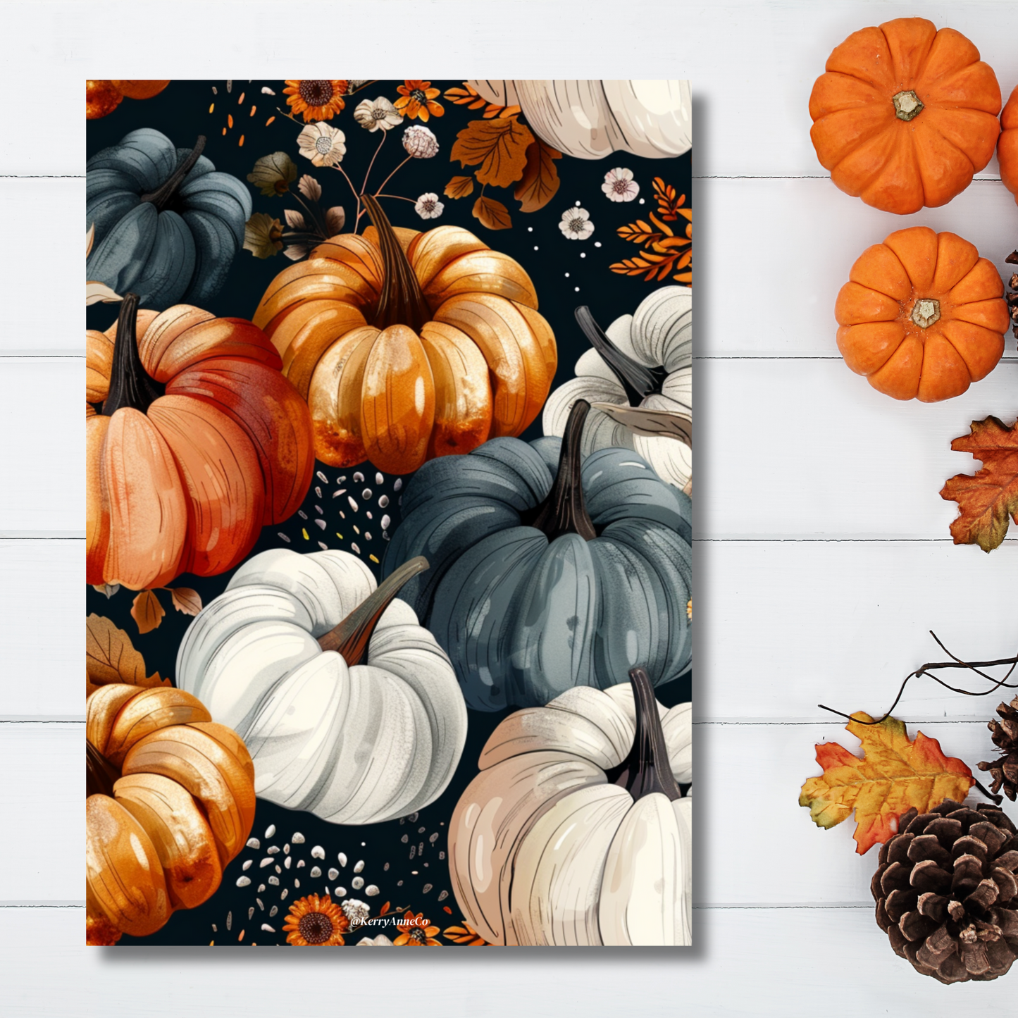 Watercolor Pumpkins Binder Dashboard