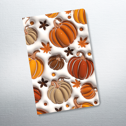 3D "Inflated" Pumpkin Slim Notebook