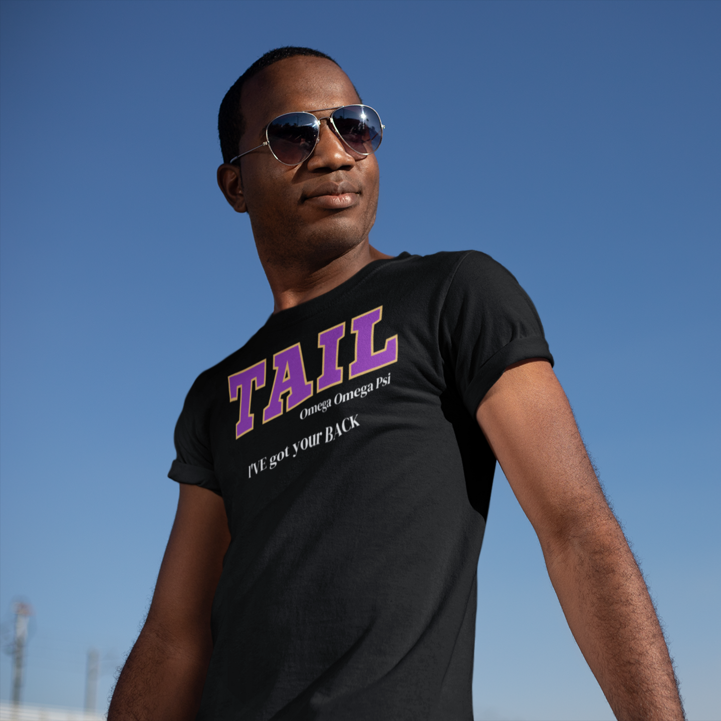 Purple and Gold TAIL Customizable T-Shirt. FREE DOMESTIC SHIPPING!