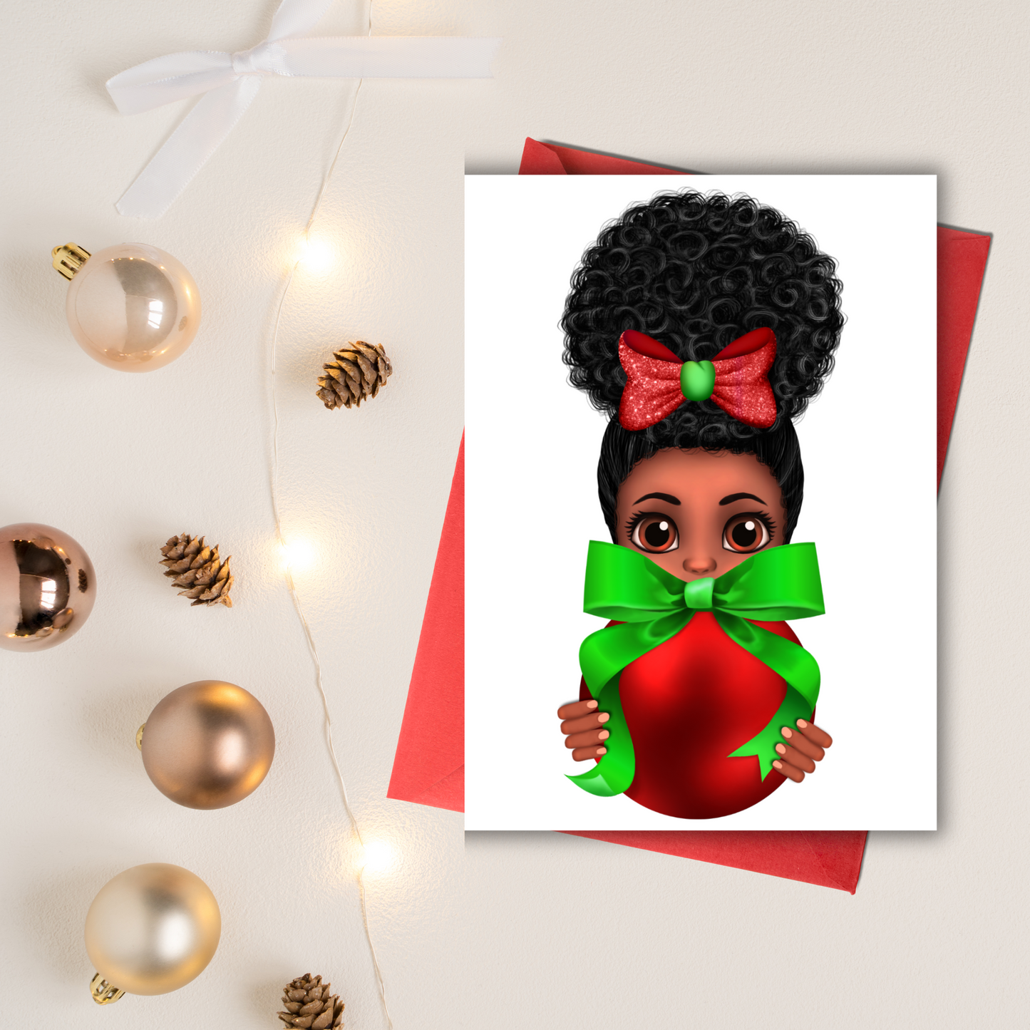 Ornament Cutie Christmas Card