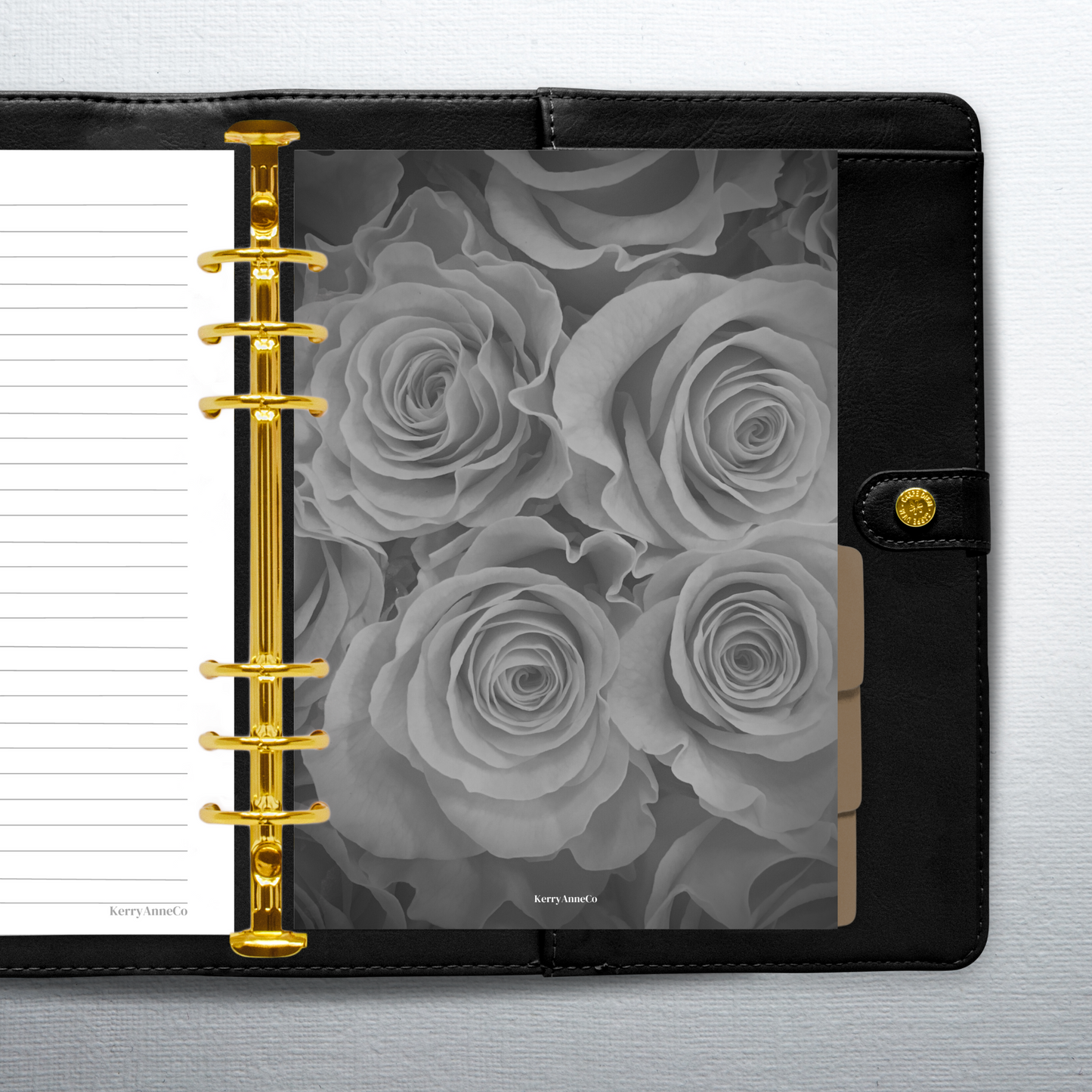 Grayscale Roses Dashboard