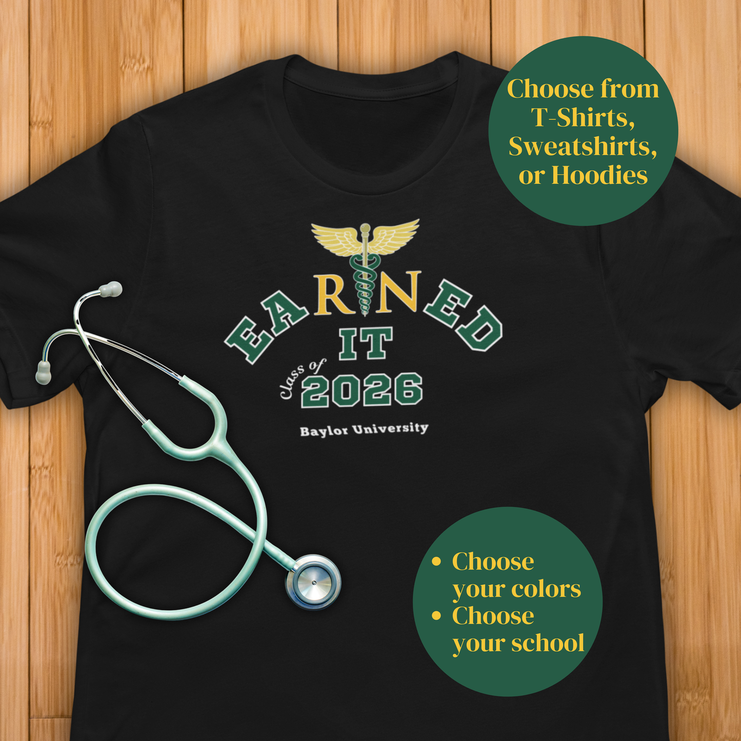 Nurse Earned It T-Shirt, Sweatshirt, or Hoodie. FREE DOMESTIC SHIPPING!