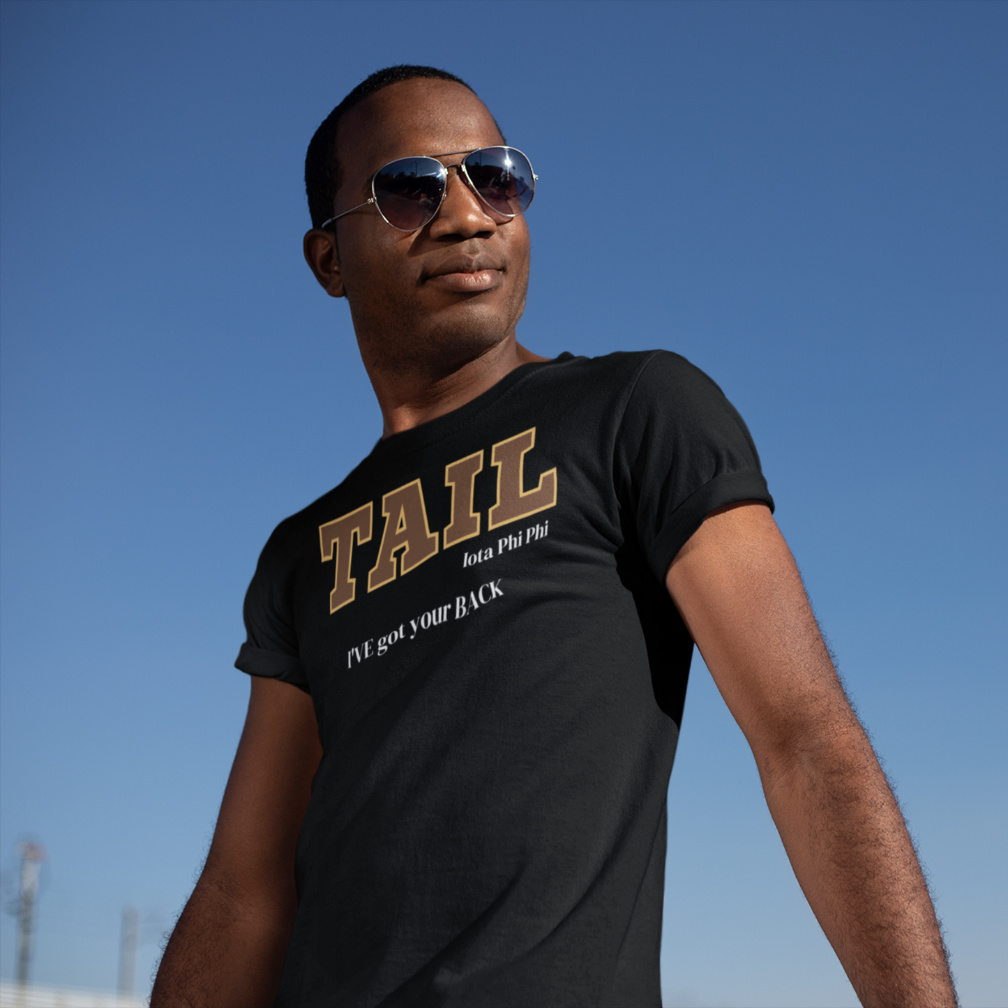 Brown and Gold TAIL Customizable T-Shirt. FREE DOMESTIC SHIPPING!