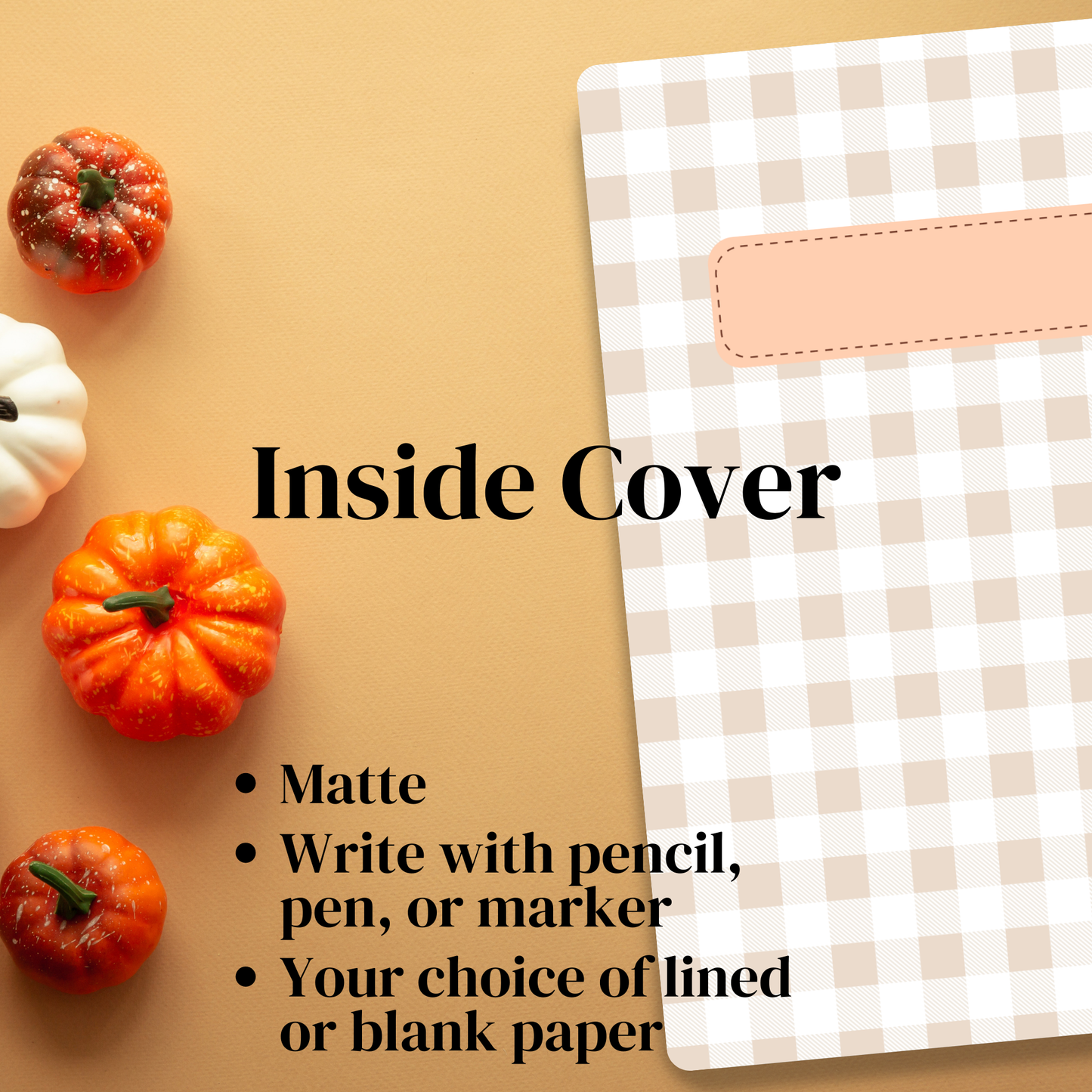 3D "Inflated" Pumpkin Slim Notebook