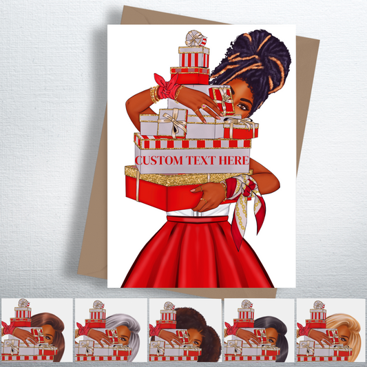 Sorority Inspired Red and White Gifts Greeting Cards