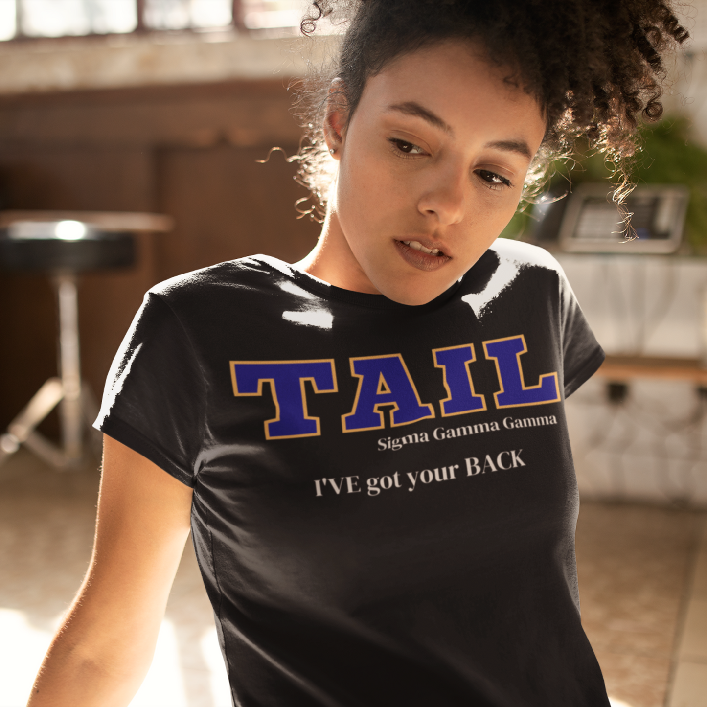 Blue and Gold TAIL Customizable T-Shirt. FREE DOMESTIC SHIPPING!