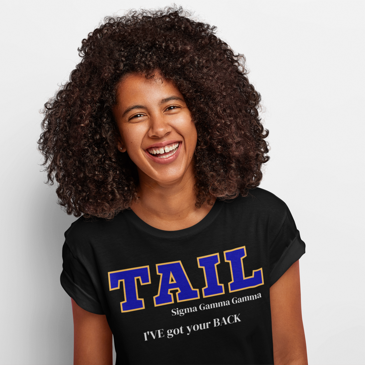 Blue and Gold TAIL Customizable T-Shirt. FREE DOMESTIC SHIPPING!