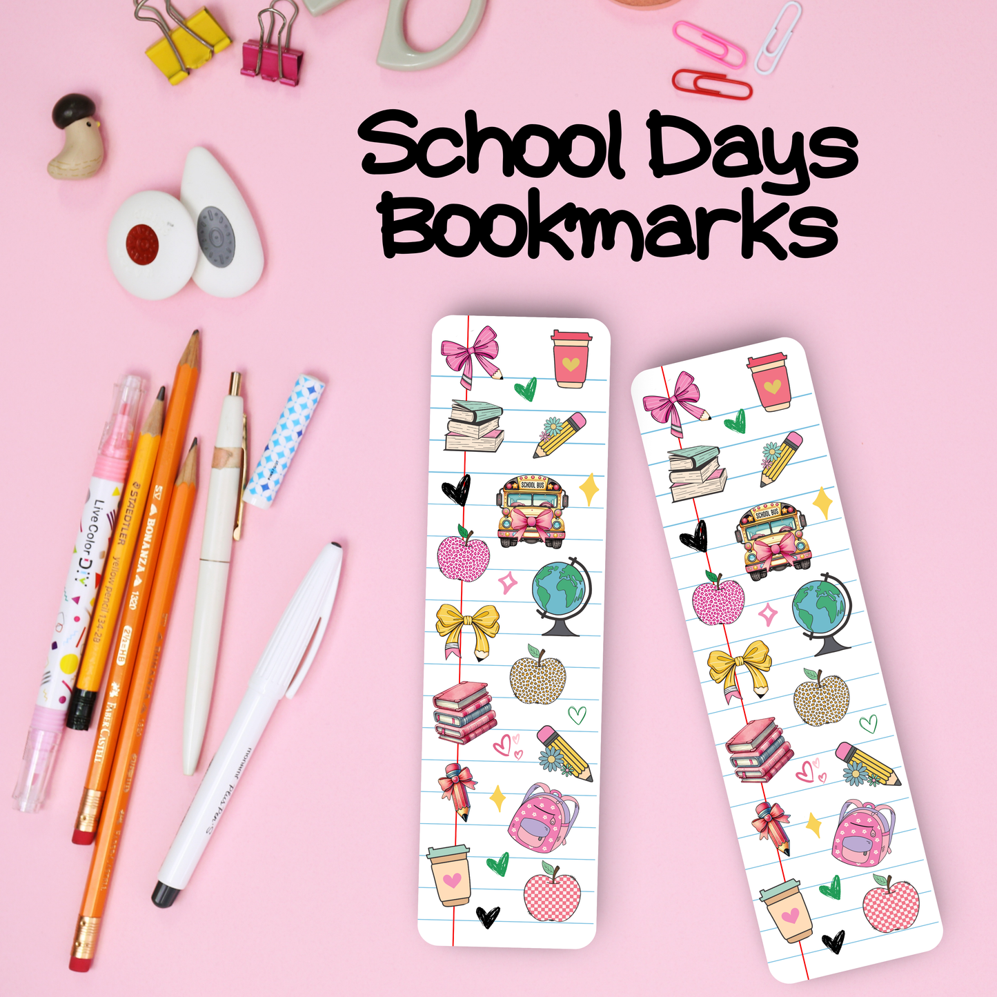 School Days Bookmark Perfect Gift for Students and Teachers