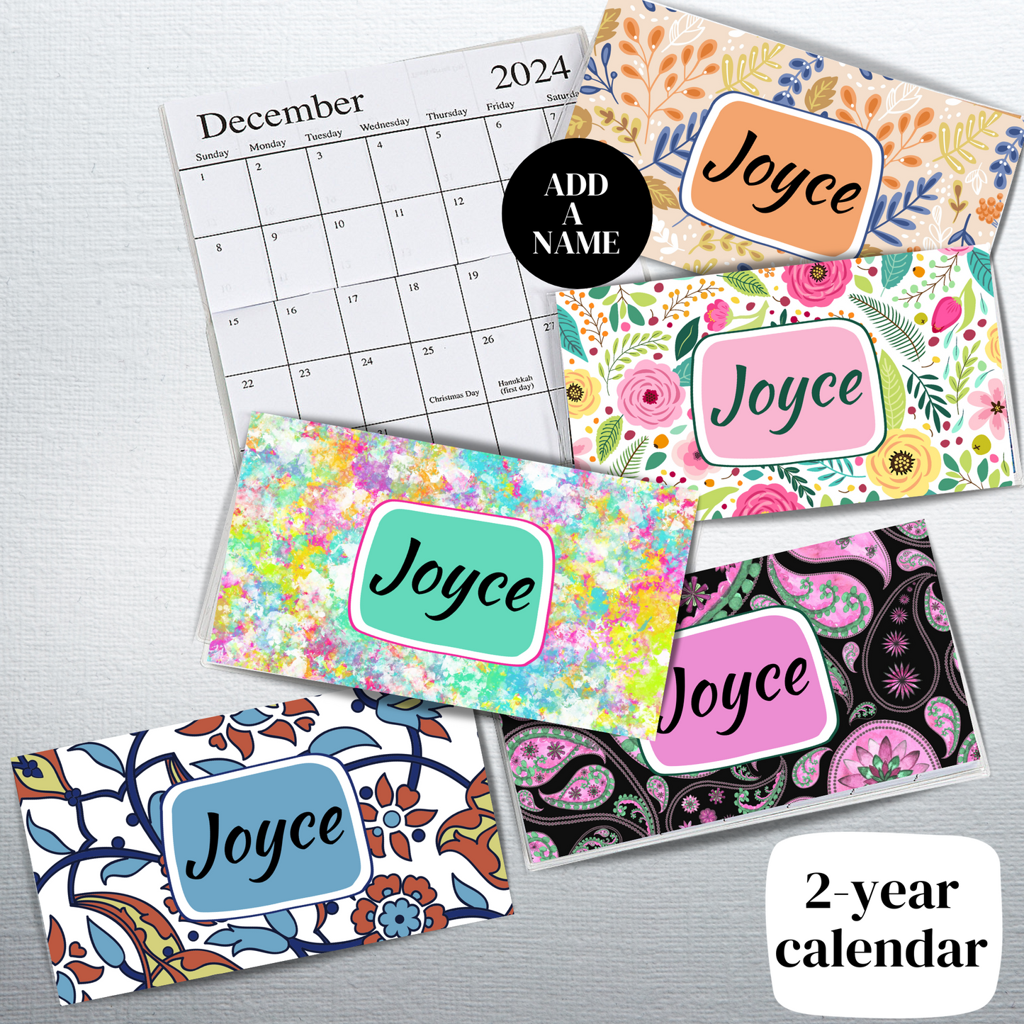 Personalized 2-Year Pocket Calendar 2024-2025 FREE DOMESTIC SHIPPING