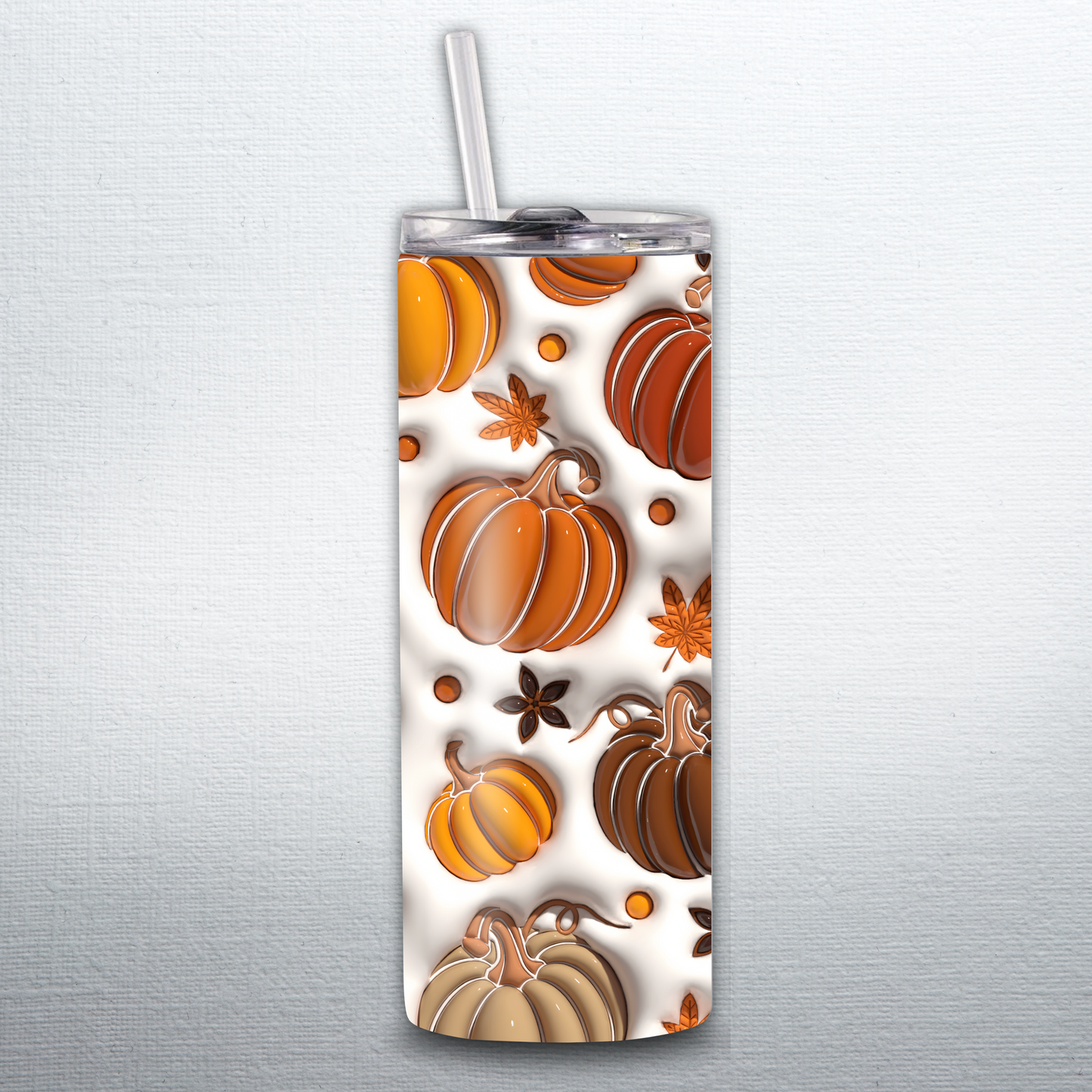 3D Pumpkin Fall Autumn 20oz Tumbler